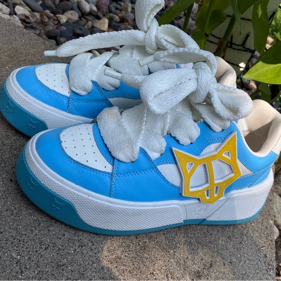 Naked Wolfe City Suede Blue Trainers - Picture 1 of 5